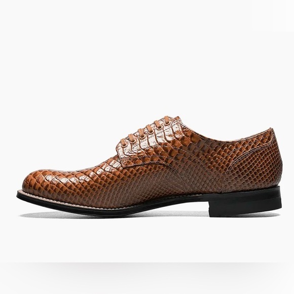 ??Stacy Adams - MADISON Anaconda Plain Toe Oxford - Tan 9D main image 5